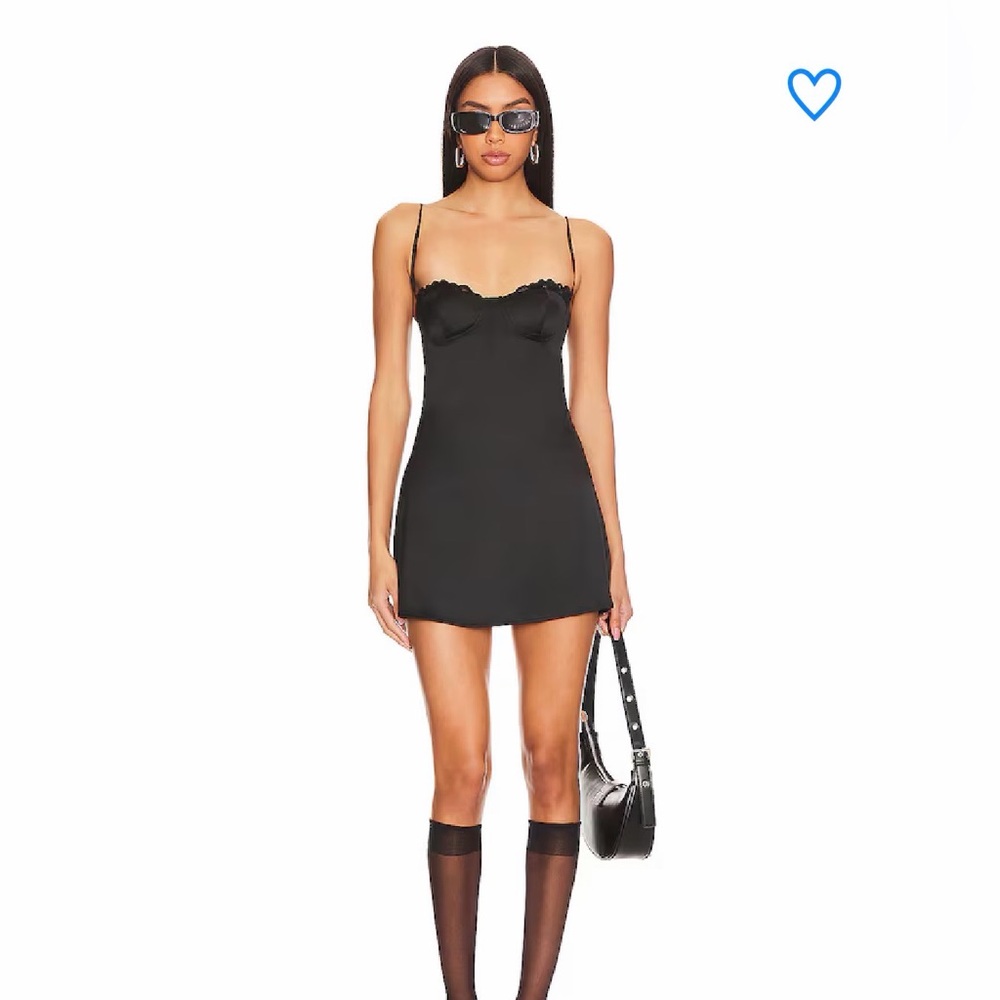 NWT Superdown Black Satin Mini Dress size small